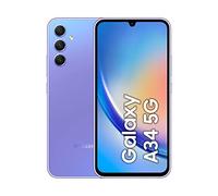 Samsung Galaxy A34 5G Smartphone Android, Display FHD+ Super AMOLED 6.6”, 6GB RAM e 128GB di memoria interna espandibile, Batteria 5.000 mAh, Awesome Violet [Versione Italiana]