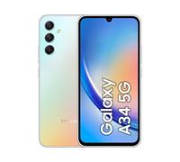 Samsung Galaxy A34 5G Smartphone Android, Display FHD+ Super AMOLED 6.6”, 8GB RAM e 256GB di memoria interna espandibile, Batteria 5.000 mAh, Argento (Awesome Silver) [Versione Italiana]