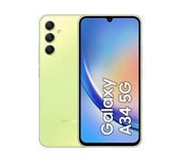 Samsung Galaxy A34 5G Smartphone Android, Display FHD+ Super AMOLED 6.6”, 8GB RAM e 256GB di memoria interna espandibile, Batteria 5.000 mAh, Awesome Lime [Versione Italiana]