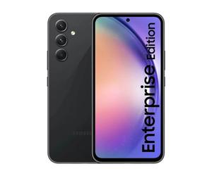 Samsung Galaxy A54 5G Enterprise Edition Smartphone Dual-SIM RAM 8 GB / Interner Speicher 128 microSD slot OLED-Display 6.4" 2340 x 1080 Pixel 120 Hz Triple-Kamera 50 MP 12 5 front camera 32 awesome