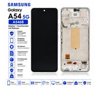 Samsung Galaxy A54 A546B Display Touch Screen Frame Bianco GH82-31231B Originale
