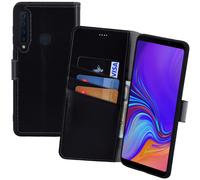 Samsung Galaxy A9 2018 Custodia IN Pelle Pocket-Book Stile Copertura Wallet Nera