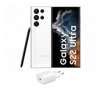 Samsung Galaxy S22 Ultra 5G + caricatore - Telefono cellulare 128GB Phantom Android Smartphone bianco (versione spagnola)