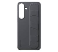 SAMSUNG Galaxy S25+ Custodia protettiva con impugnatura in piedi, morbida al tatto, cavalletto, design durevole, versione USA, EF-GS936CBEGUS, nera