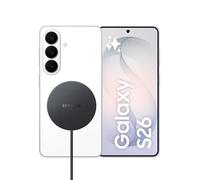 Samsung Galaxy S26 con caricatore wireless magnetico Magnet Wireless Charger 25W EP-P2900BBEGWW, Smartphone AI con 3 anni di Garanzia del produttore, 512GB, White
