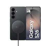 Samsung Galaxy S26 con caricatore wireless magnetico Magnet Wireless Charger 25W EP-P2900BBEGWW, Smartphone AI con 3 anni di Garanzia del produttore, 256GB, Black