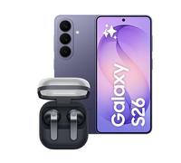 Samsung Galaxy S26 con Galaxy Buds4, Smartphone AI con 3 anni di Garanzia, 256GB, 4300 mAh, Cobalt Violet, Auricolari open-type True Wireless Black