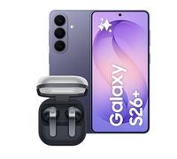 Samsung Galaxy S26+ con Galaxy Buds4, Smartphone AI con 3 anni di Garanzia, 256GB, 4900 mAh, Cobalt Violet, Auricolari open-type True Wireless Black