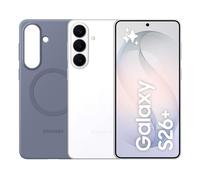 Samsung Galaxy S26+ con Silicone Magnet Case Blue Violet, Smartphone AI 3 anni di Garanzia del produttore, 512GB, White