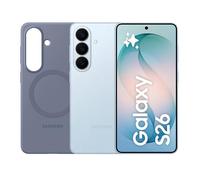 Samsung Galaxy S26 con Silicone Magnet Case Blue Violet, Smartphone AI 3 anni di Garanzia del produttore, 512GB, Sky Blue