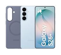 Samsung Galaxy S26+ con Silicone Magnet Case Blue Violet, Smartphone AI 3 anni di Garanzia del produttore, 256GB, Sky Blue