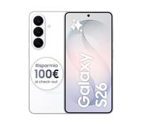 Samsung Galaxy S26 Smartphone AI, 256GB, 3 anni di Garanzia, Processore Avanzato, Assistente Foto, Creative Studio, Camera 50 MP, 4300 mAh, White [Versione italiana]