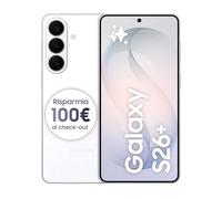 Samsung Galaxy S26+ Smartphone AI, 256GB, 3 anni di Garanzia, Processore Avanzato, Assistente Foto, Creative Studio, Camera 50 MP, 4900 mAh, White [Versione italiana]