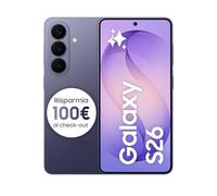 Samsung Galaxy S26 Smartphone AI, 512GB, 3 anni di Garanzia, Processore Avanzato, Assistente Foto, Creative Studio, Camera 50 MP, 4300 mAh, Cobalt Violet [Versione italiana]