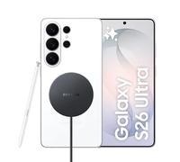 Samsung Galaxy S26 Ultra con caricatore wireless magnetico Magnet Wireless Charger 25W EP-P2900BBEGWW, Smartphone AI con 3 anni di Garanzia del produttore, 256GB, White