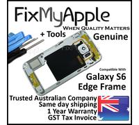 Samsung Galaxy S6 Edge G925 White Middle Metal Back Frame Bezel Case Chassis