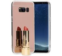 Samsung Galaxy S8 Custodia a specchio di NALIA, Custodia a specchio Custodia sottile in silicone per telefoni cellulari Oro rosa