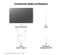 Samsung Galaxy Tab S10 FE+, Android Tablet, Display 13.1"LCD, Wifi, RAM 8GB, 128GB, 10.090 mAh, S Pen, Android 15, IP68, Gray