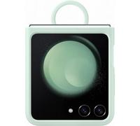 Samsung Galaxy Z Flip 5 Custodia in silicone con anello verde oceano