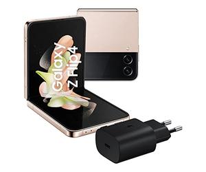 SAMSUNG Galaxy Z Flip4 Smartphone 5G, Caricatore incluso, Sim Free Android Telefono Pieghevole 128GB, Display Dynamic AMOLED 2X 6.7”/Super AMOLED 1.9”1,2 Pink Gold 2022 [Versione Italiana]