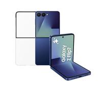 Samsung Galaxy Z Flip7 con Clear Case, Smartphone AI con 3 anni di Garanzia del produttore, RAM 12GB, 512GB, Blue Shadow