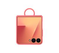 Samsung Silicone Case with Ring Custodia pieghevole in silicone con anello per Galaxy Z Flip7, Red