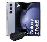 Samsung Galaxy Z Fold5 Smartphone Pieghevole, Caricatore Incluso, RAM 12GB, 256GB, Sim Free Android, Fotocamera 50MP, Display 6,2"/7,6" Dynamic AMOLED 2X, Icy Blue 2023 [Versione italiana]