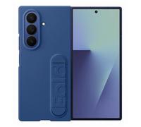 Samsung Silicone Case Cover con cavalletto per Galaxy Z Fold7, 2 pellicole schermo anteriore incluse, Blue