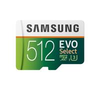Samsung (MB-ME512GA/AM) 512GB 100MB/s (U3) MicroSDXC Evo Select Memory Card with Adapter