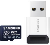 Carte mémoire microSDXC Samsung PRO Ultimate MB MY512SB 512 Go Bleu + lecteur
