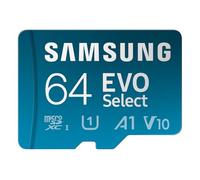 Samsung EVO Select Scheda MicroSD 64GB UHS-I U1, Velocità fino a 160 MB/s, Micro SDXC per Smartphone, Tablet e Console Gaming