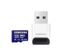 Samsung Memorie MB-MD128SB PRO Plus Scheda MicroSD da 128GB, UHS-I U3, Fino a 180 MB/s, USB Card Reader Incluso