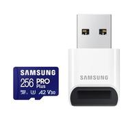 Samsung Memorie MB-MD256SB PRO Plus Scheda MicroSD da 256GB, UHS-I U3, Fino a 180 MB/s, USB Card Reader Incluso