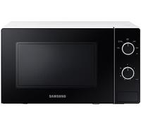 Samsung Microonde Solo, 700 W, camera di cottura epossidica da 20 l, 5 livelli di potenza, sbrinamento, bianco/nero, MS20A3010AH/EG