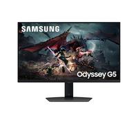 Samsung Monitor Gaming Odyssey G5 (S27DG502), Flat, 27", 2560x1440 (QHD), IPS, 180Hz, 1 ms, AMD FreeSync, Adaptive Sync, HDMI, Display Port, Ingresso Audio, HAS, Pivot, Flicker Free