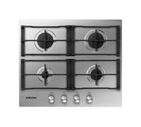 Samsung NA64H3031BS Piano cottura a gas 60cm 4 bruciatori Griglie in ghisa, Inox
