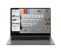 Samsung Notebook, Galaxy Book5 Pro display AMOLED 3K WQXGA+ (14”) Touch Screen, Intel Core Ultra 7-258V, Ram DDR5 32Gb 8533MHz, SSD Nvme da 1Tb, Ultraleggero 1,23 Kg, Win11 Pro, Gar. Italia