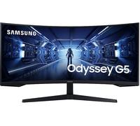 SAMSUNG Odyssey G5 - G55T Monitor Gaming, 34 ", WQHD, 3440 x 1440 Pixel, tempo di risposta 1 ms, refresh rate 165 Hz