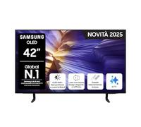 Samsung OLED 4K Vision AI Smart TV 42'' QE42S90FAUXZT, Processore NQ4 AI Gen3r, 4K AI Upscaling Pro, OlLED HDR+, Motion Xcelerator144 Hz, PACCHETTO INTRATTENIMENTO, 2025
