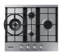 Samsung NA64H3031BS Piano cottura a gas 60cm 4 bruciatori Griglie in ghisa, Inox