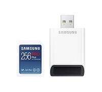 Samsung PRO Plus - Scheda SD da 256 GB, UHS-I U3, Full HD e 4K UHD, 160 MB/s di lettura, scrittura 120 MB/s, scheda di memoria per fotocamere reflex e fotocamere di sistema, con lettore di schede USB,