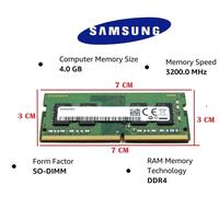 Samsung RAM SODIMM 4 GB DDR4 3200 MHz 1Rx16 PC4-3200AA 260 pin M471A5244CB0-CWE