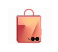 Samsung Silicone Case with Ring Custodia pieghevole in silicone con anello per Galaxy Z Flip7, Red