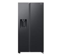 Samsung RS64DG53R3B1EF - Frigorifero side-by-side con congelatore, 178 cm, 628 l, SmartThings AI Energy Mode, erogatore di ghiaccio e acqua, Slim Ice Maker, Premium Black Steel