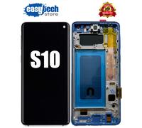 Samsung S10 SM-G973F Display InCell Con CASSA LCD Touch Schermo Frame Blu