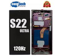 SAMSUNG S22 ULTRA SM-S908 Vetro Display BIG SIZE LCD Touch Schermo Burgundy