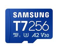 Samsung Scheda di memoria microSD T7, 256 GB, scheda di memoria per smartphone, tablet e console palmare, fino a 170 MB/s di lettura, MB-MB256T/WW
