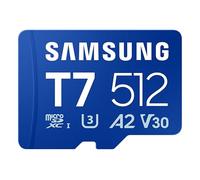 Samsung Scheda di Memoria MicroSD T7 da 512 GB, Scheda di Memoria per Smartphone, Tablet e Console Portatile, Fino a 170 MB/s di Lettura, Full HD e 4K UHD, MB-MB512T/WW