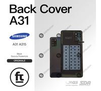 SAMSUNG SCOCCA POSTERIORE ORIGINALE A31 A315 NERO BLACK COVER RETRO