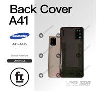 SAMSUNG SCOCCA POSTERIORE ORIGINALE A41 A415 CRUSH SILVER COVER RETRO